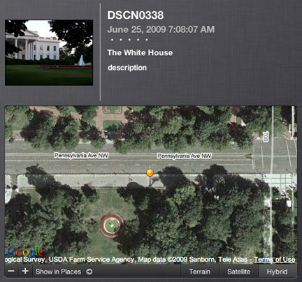 gps location of white house